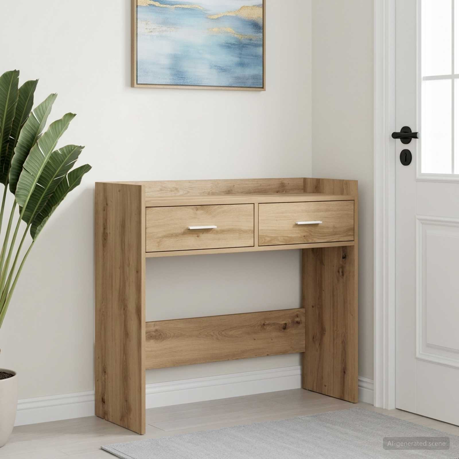 vidaXL Konsolentisch Artisan-Eiche 90 x 35 x 80 cm Holzwerkstoff