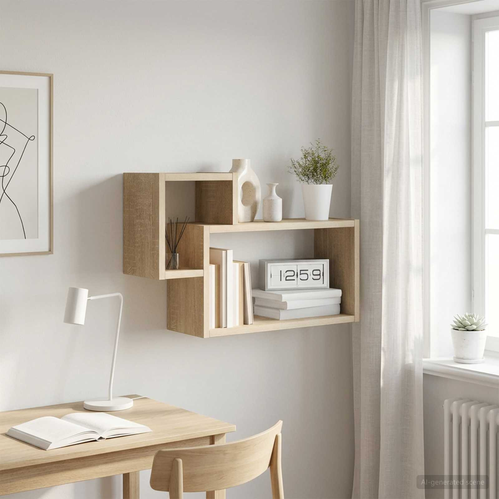 vidaXL Wandregal Wandhalterung Sonoma-Eiche 55 x 15 x 35 cm