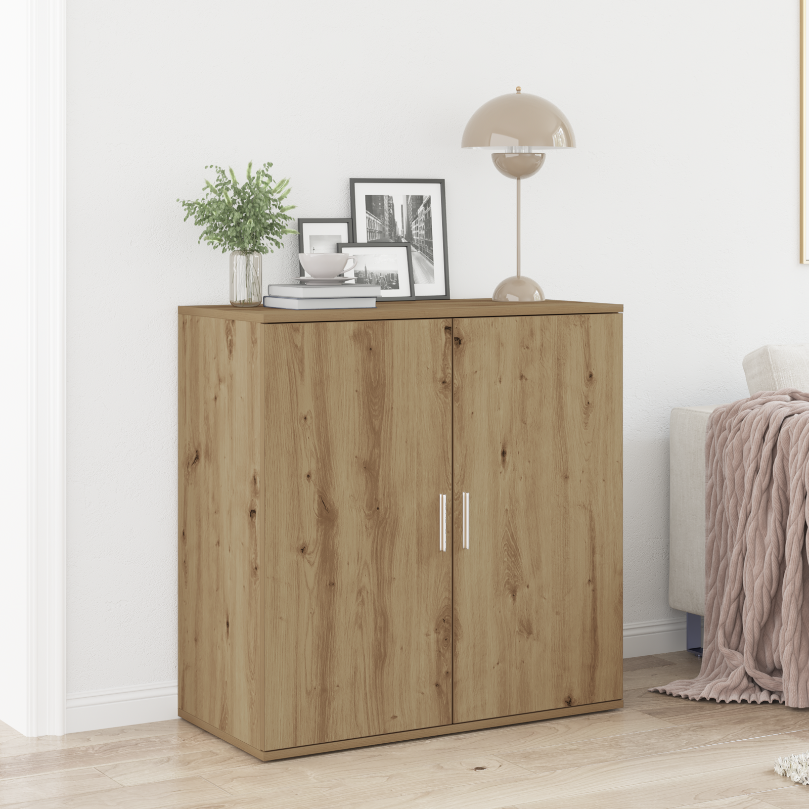 vidaXL Sideboard Artisan-Eiche 79 x 38 x 80 cm Holzwerkstoff