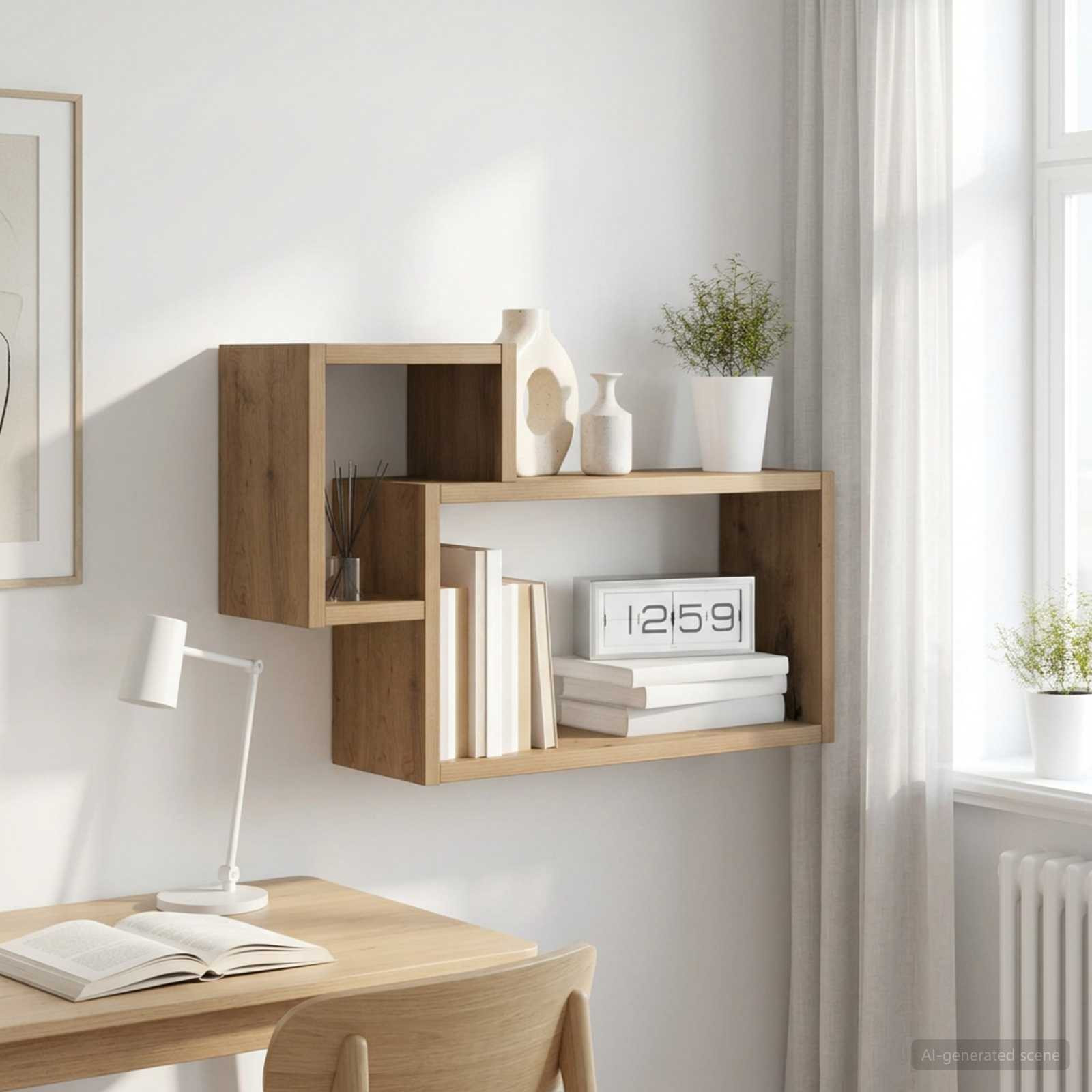 vidaXL Wandregal Wandhalterung Artisan-Eiche 55 x 15 x 35 cm