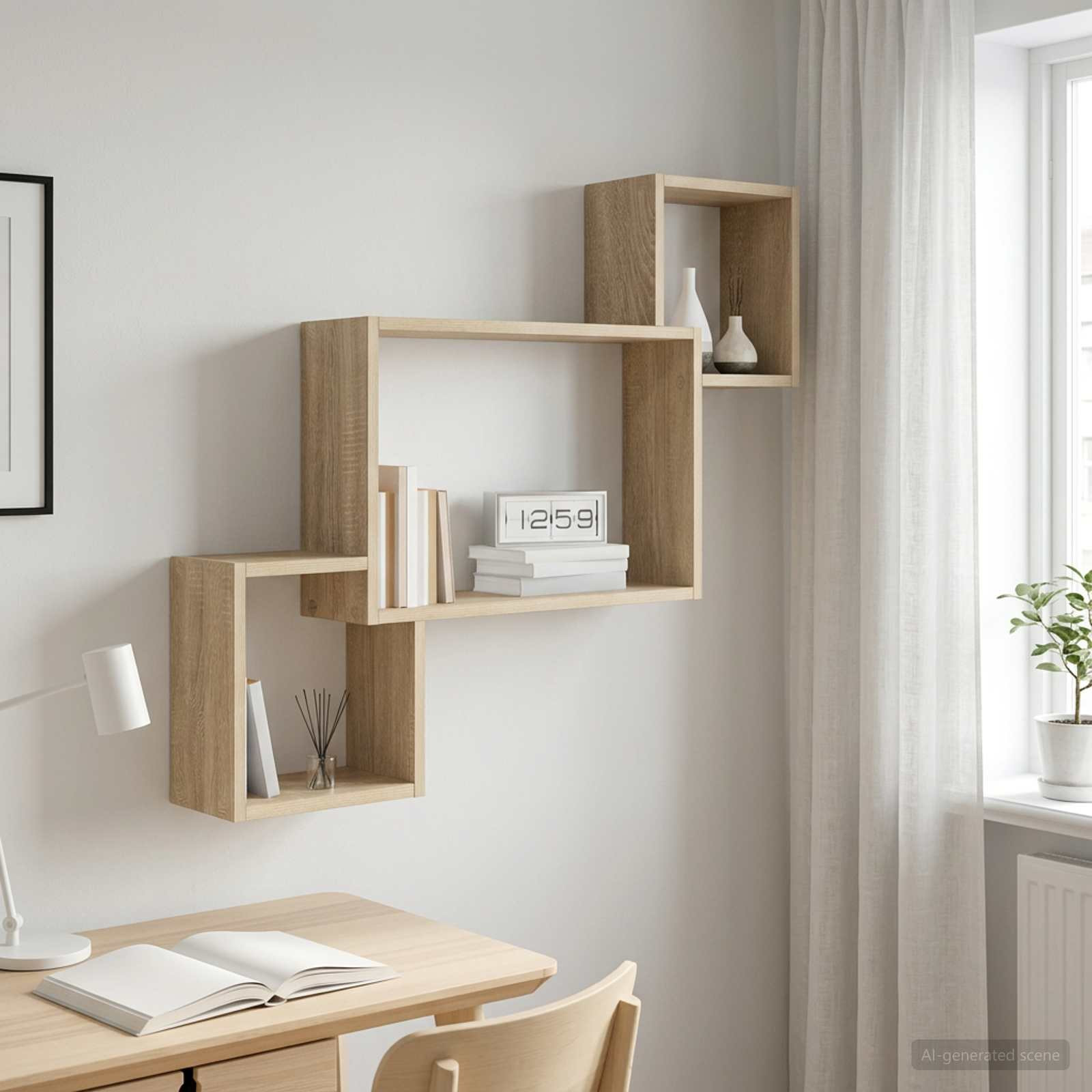 vidaXL Wandregal Wandhalterung Sonoma-Eiche 91,5 x 15 x 76 cm