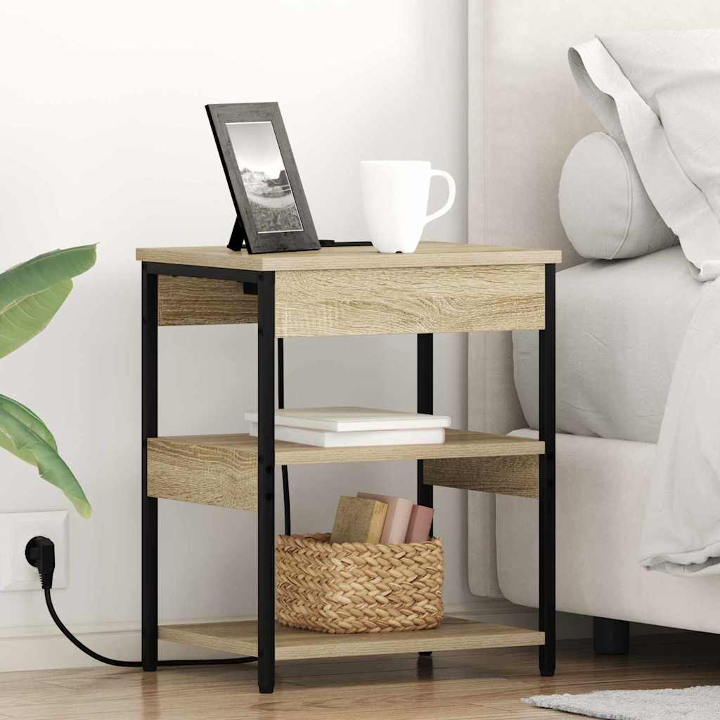 vidaXL Nachttisch Sonoma-Eiche 41 x 31 x 51 cm Holzwerkstoff