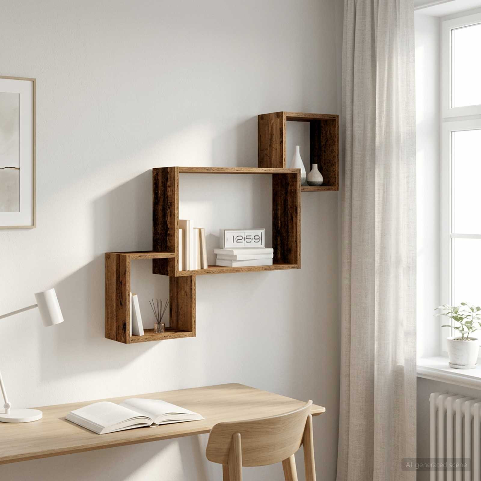 vidaXL Wandregal Wandhalterung Altholz 91,5 x 15 x 76 cm Holzwerkstoff