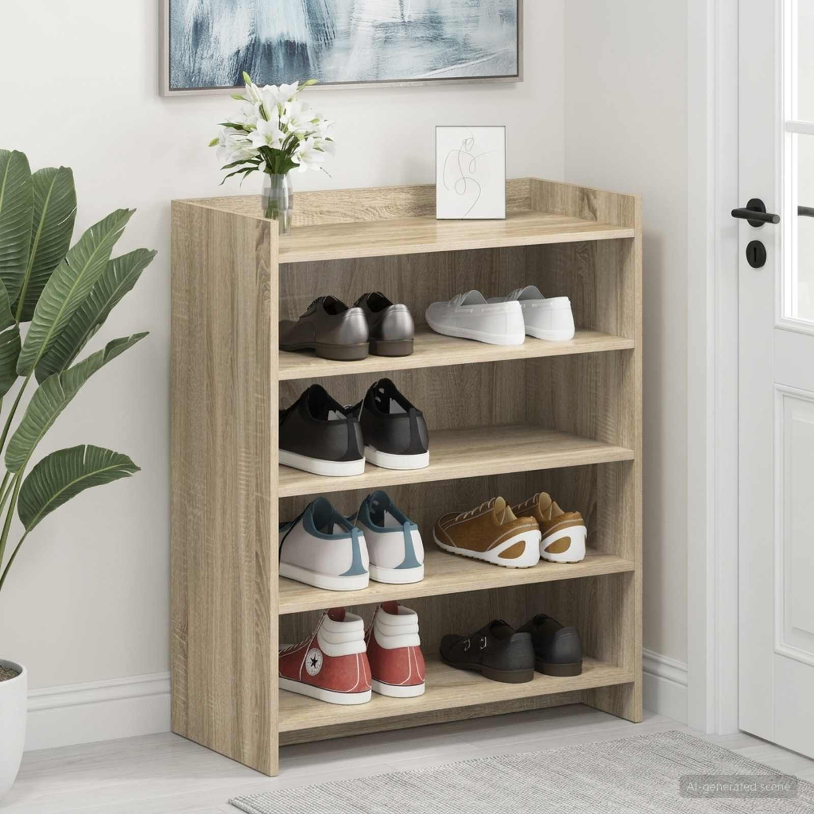 vidaXL Schuhschrank Sonoma-Eiche 73,5 x 36 x 92 cm Holzwerkstoff