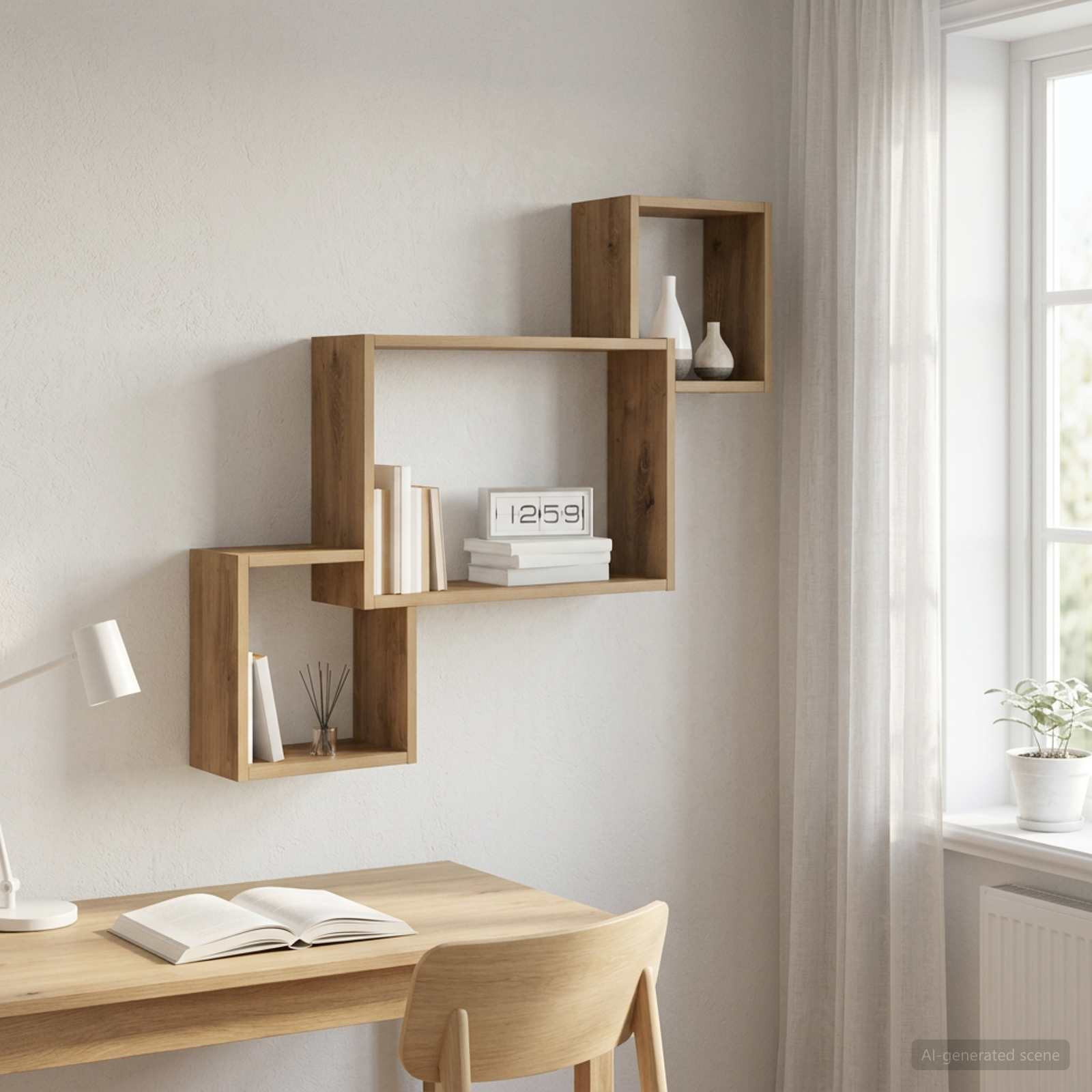 vidaXL Wandregal Wandhalterung Artisan-Eiche 91,5 x 15 x 76 cm