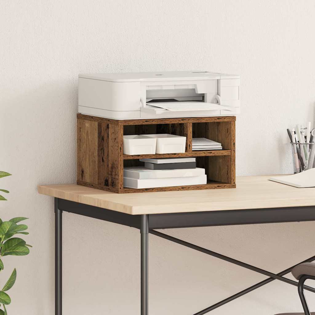 vidaXL Druckerständer Altholz 40 x 32 x 22,5 cm Holzwerkstoff