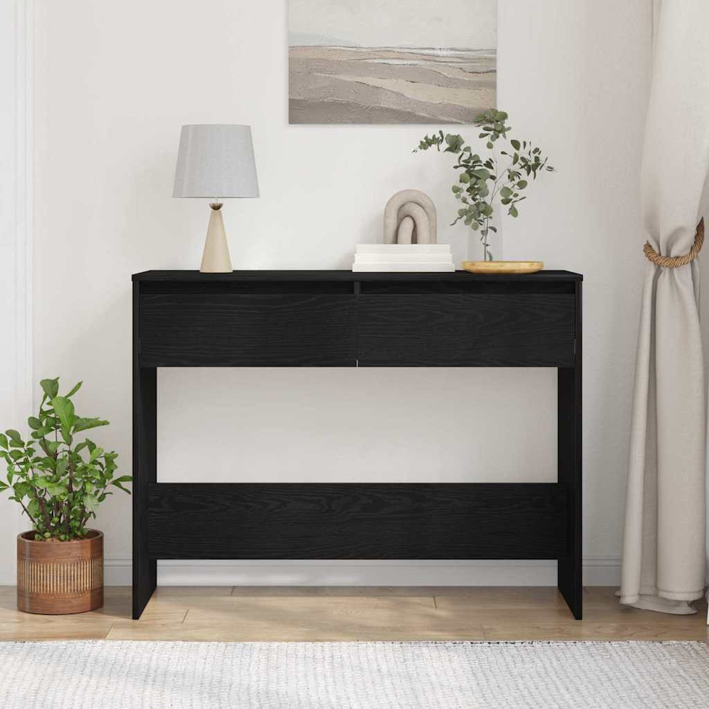 vidaXL Konsolentisch Schwarz Eichen-Optik 100 x 35 x 76,5 cm
