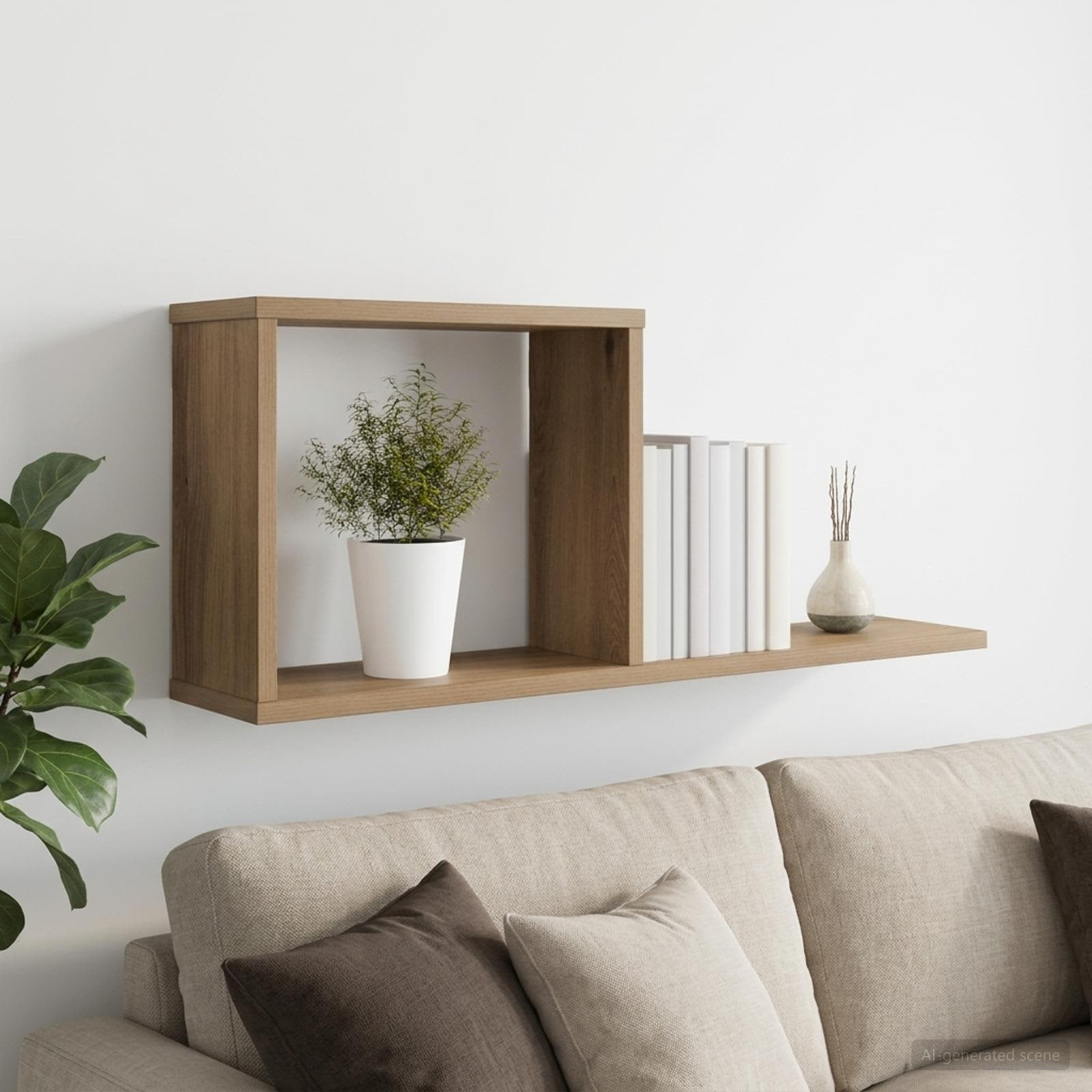 vidaXL Schweberegale Artisan-Eiche 80 x 15 x 30 cm Holzwerkstoff