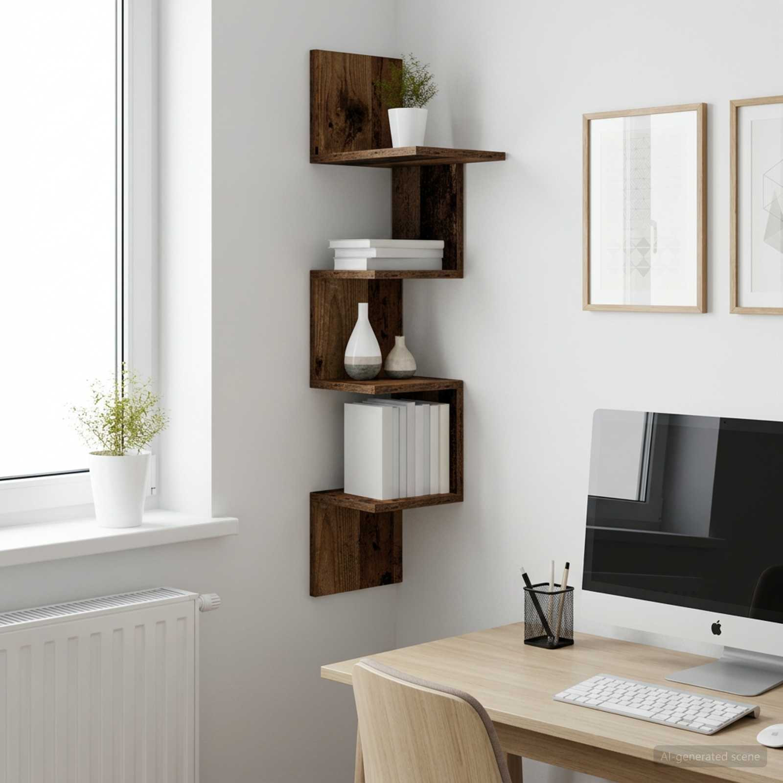vidaXL Wandregal Wandhalterung Altholz 32 x 21 x 107 cm Holzwerkstoff