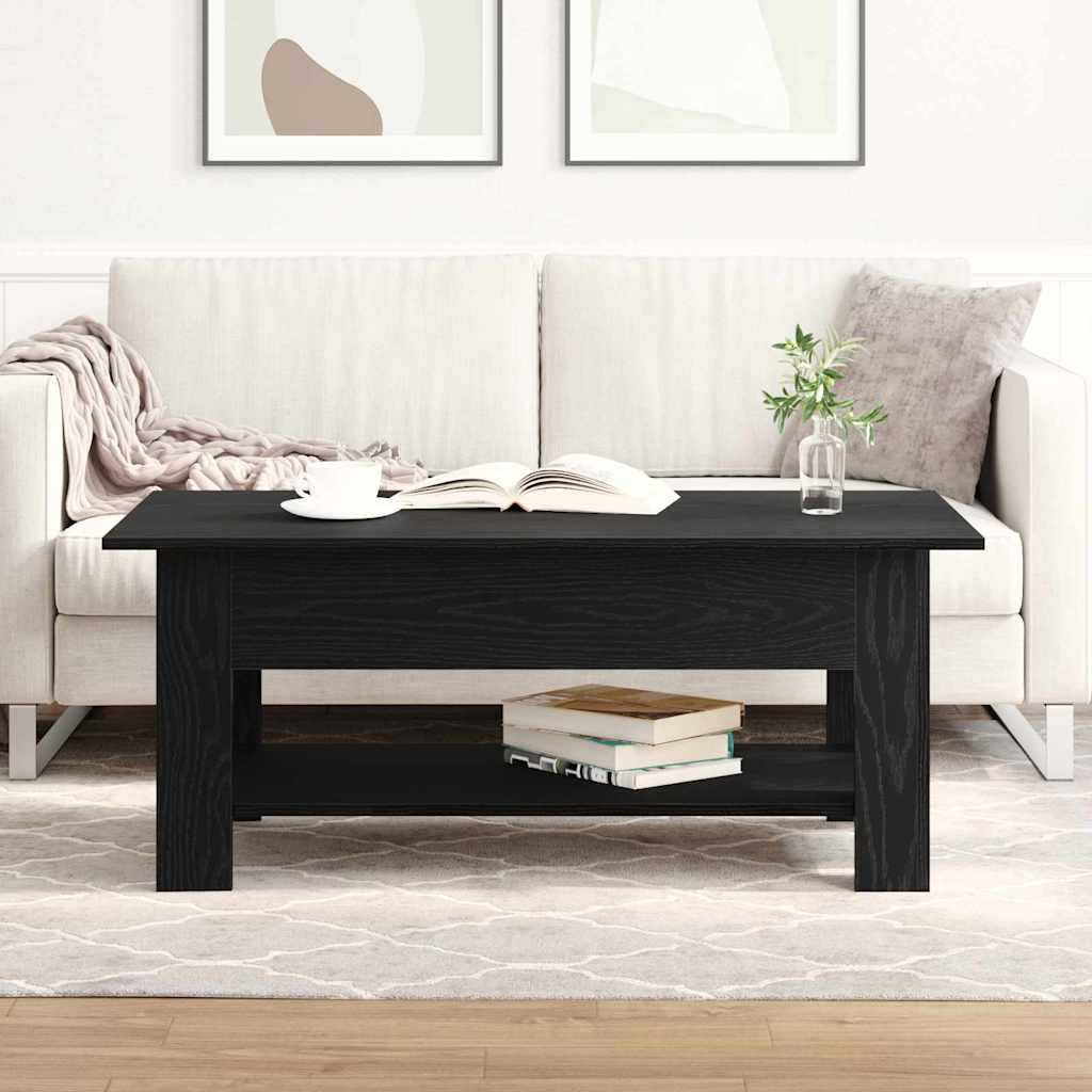 vidaXL Couchtisch Schwarz Eichen-Optik 102 x 55 x 42 cm Holzwerkstoff