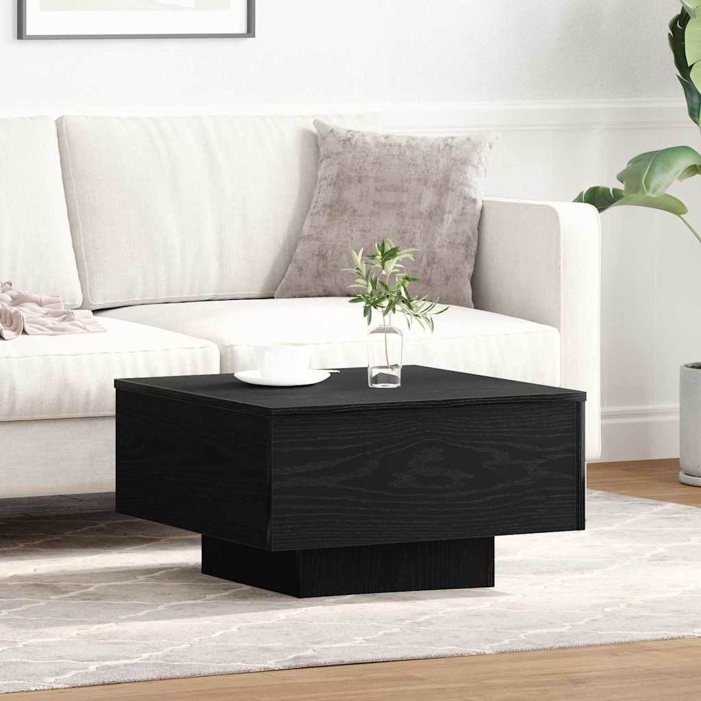 vidaXL Couchtisch Schwarz Eichen-Optik 55 x 55 x 31 cm