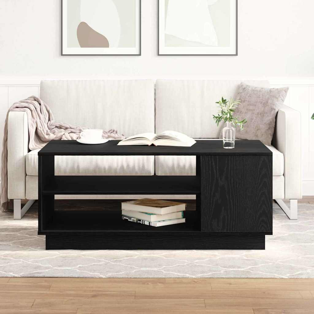 vidaXL Couchtisch Schwarz Eichen-Optik 102 x 55 x 43 cm Holzwerkstoff