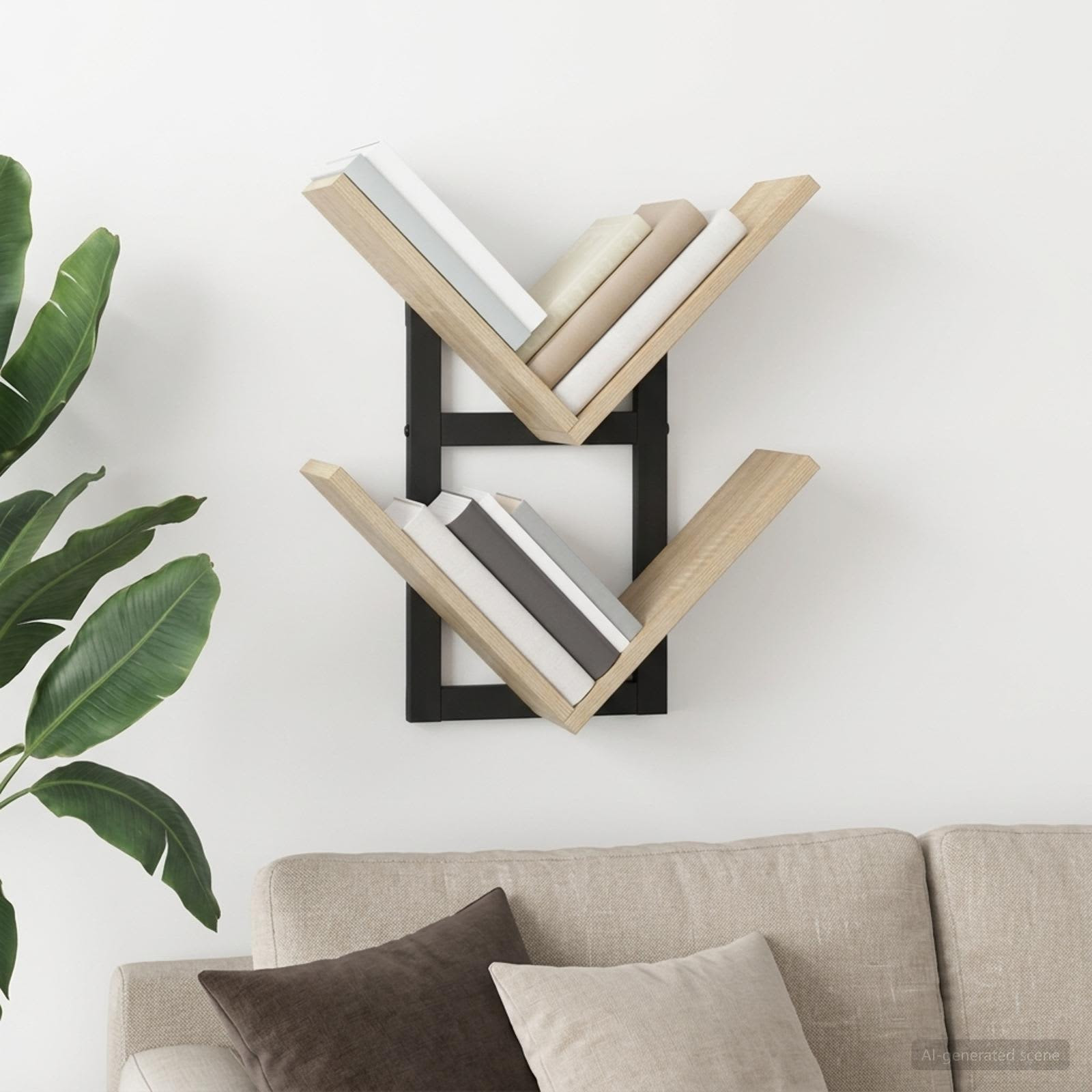 vidaXL Wandregal Sonoma-Eiche 43 x 15 x 47 cm Holzwerkstoff