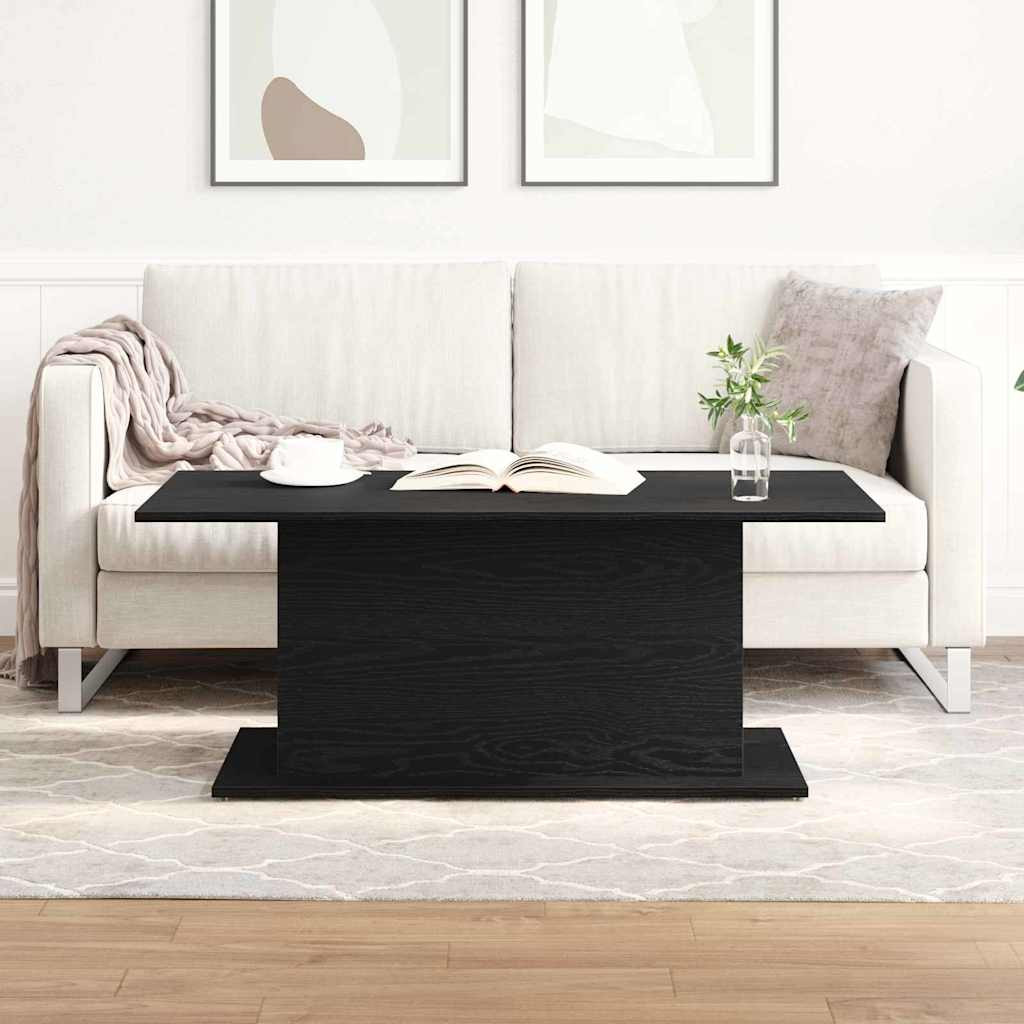 vidaXL Couchtisch Schwarz Eichen-Optik 102 x 55,5 x 40 cm