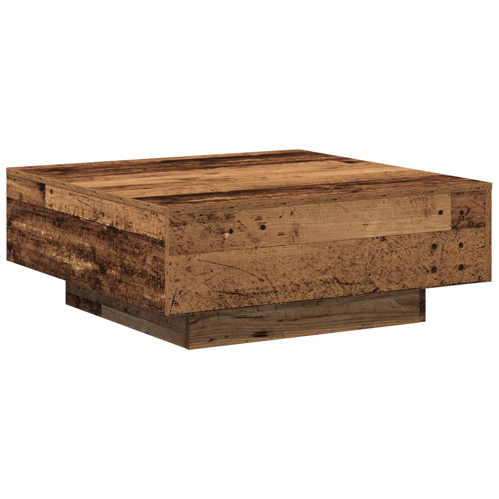 vidaXL Couchtisch Altholz 80 x 80 x 31 cm