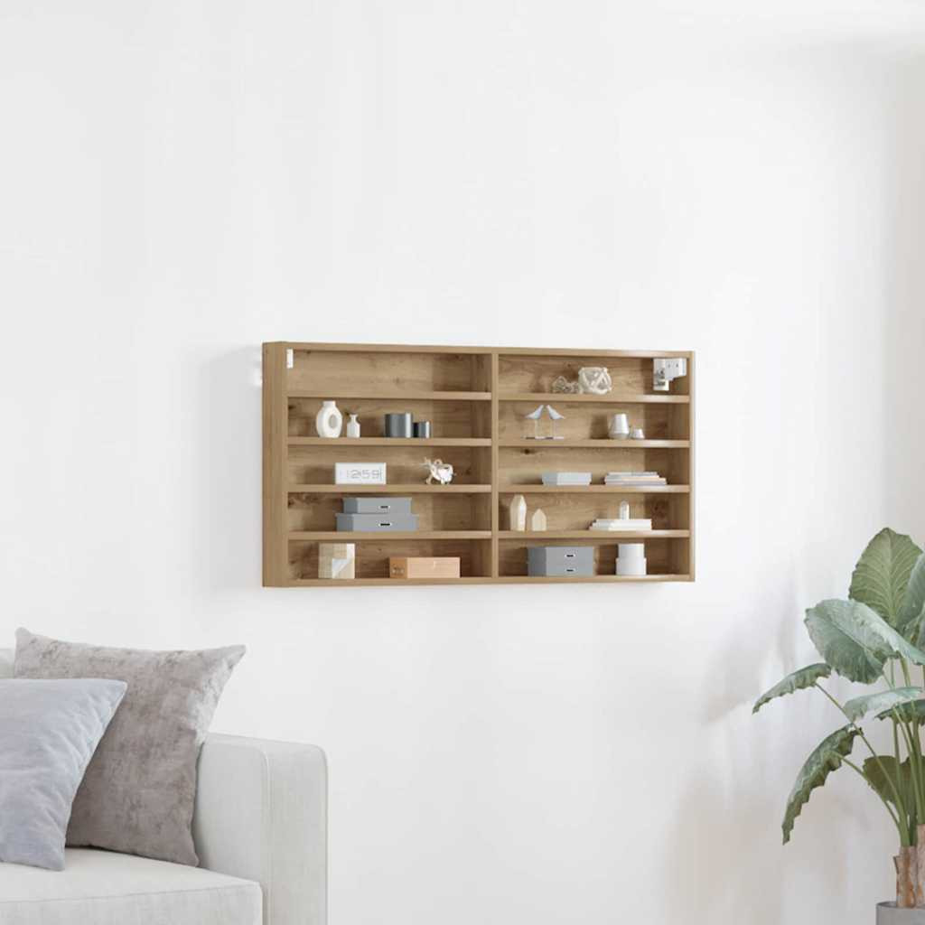 vidaXL Vitrine Wandhalterung Artisan-Eiche 100 x 8,5 x 50 cm
