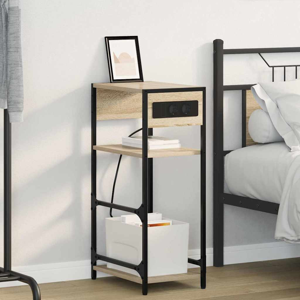 vidaXL Nachttisch Sonoma-Eiche 40 x 27 x 76 cm Holzwerkstoff