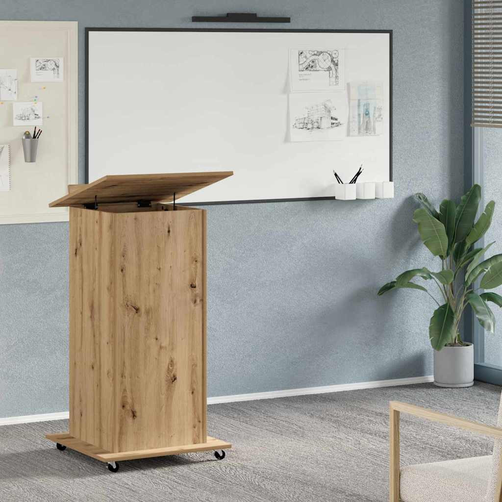 vidaXL Podium Artisan-Eiche Holzwerkstoff 55 x 55 x 107 cm