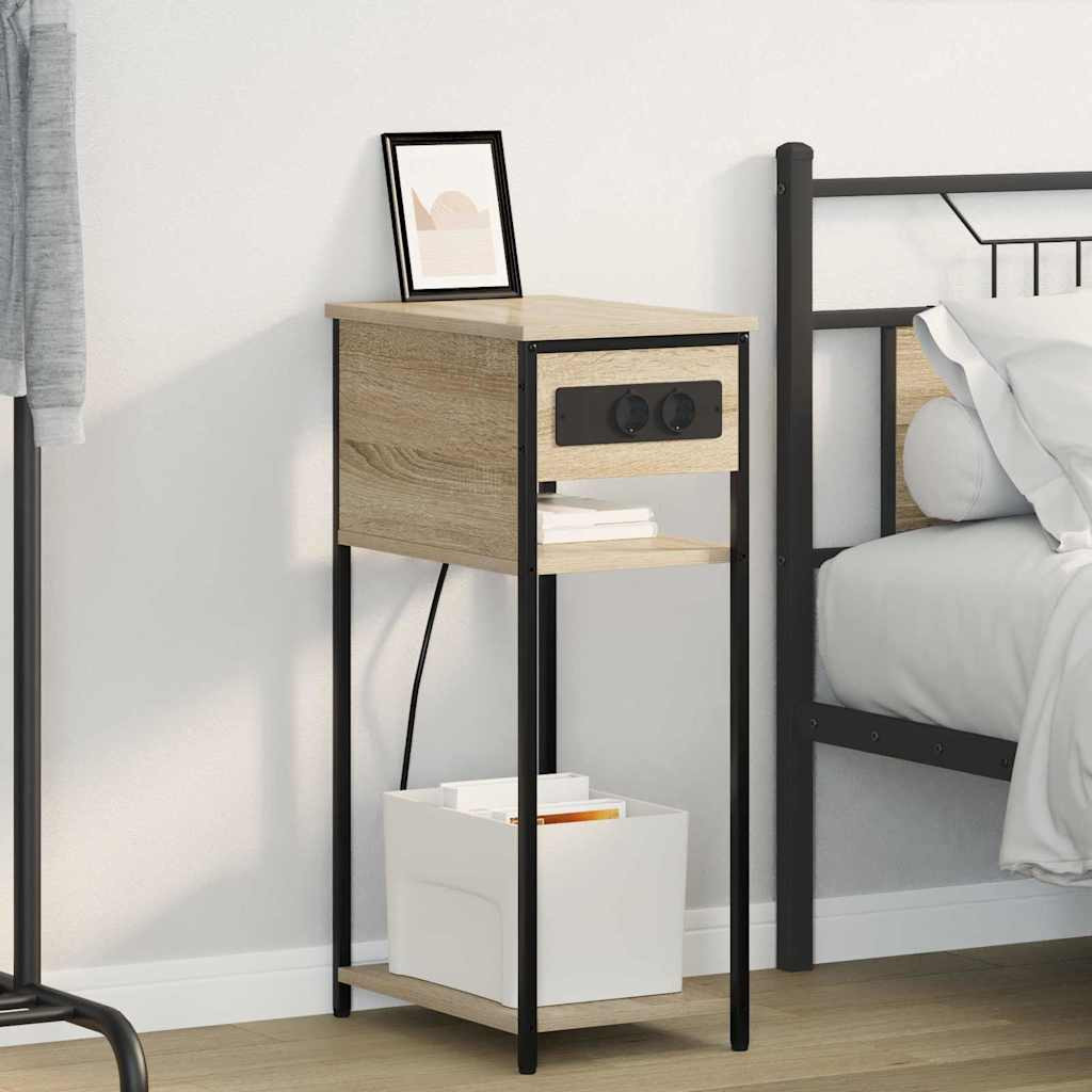 vidaXL Nachttisch Sonoma-Eiche 41 x 28 x 76 cm Holzwerkstoff