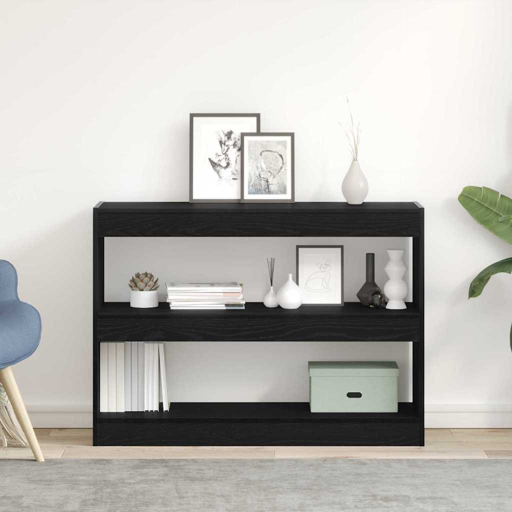 vidaXL Bücherregal Schwarz Eichen-Optik 100 x 30 x 72 cm Holzwerkstoff