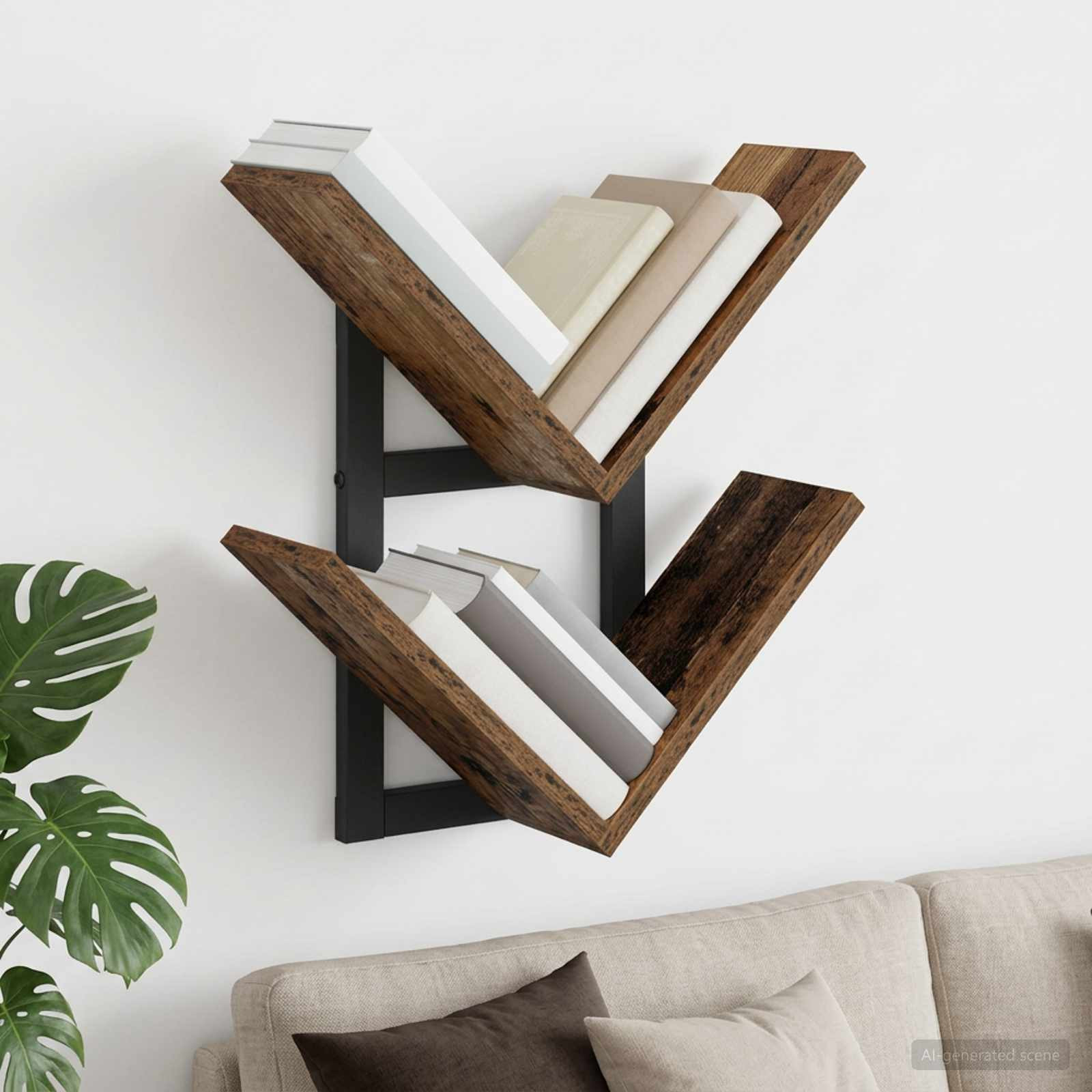 vidaXL Wandregal Altholz 43 x 15 x 47 cm Holzwerkstoff