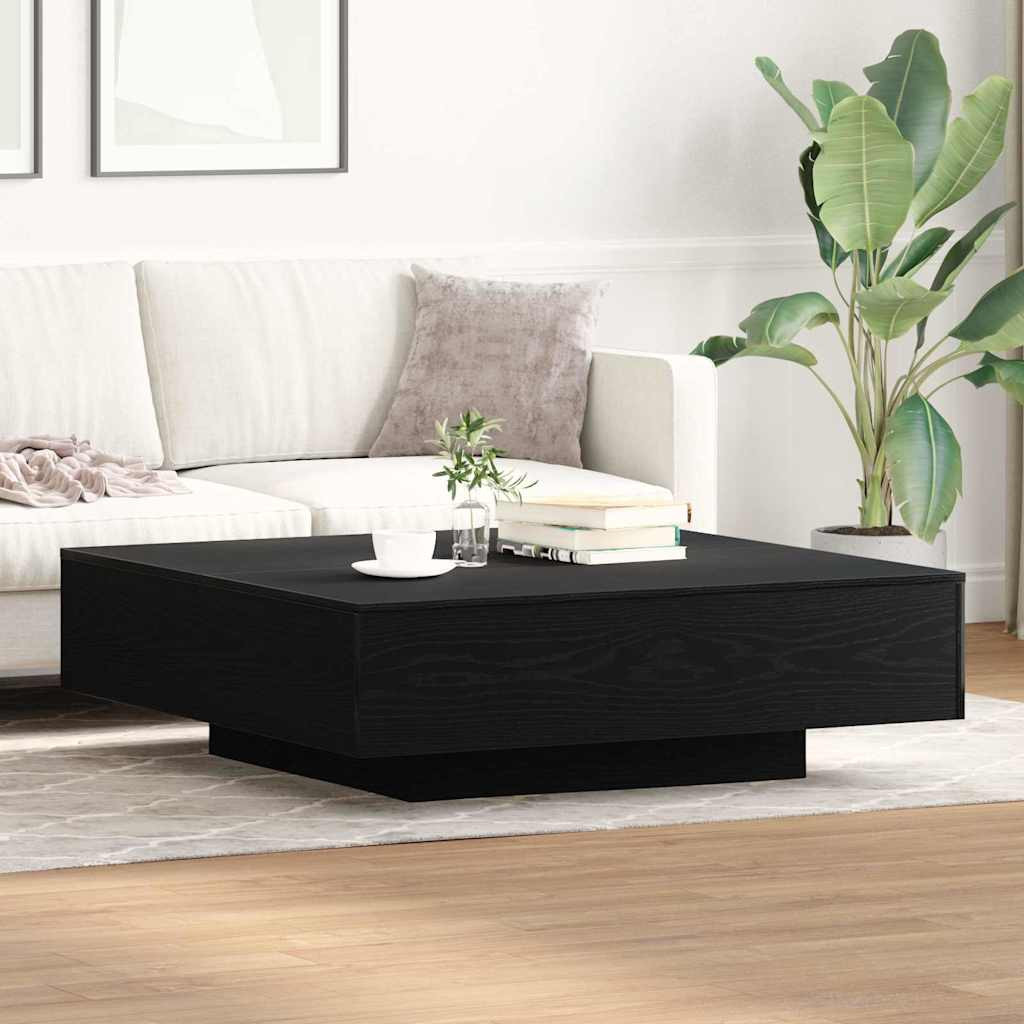 vidaXL Couchtisch Schwarz Eichen-Optik 100 x 100 x 31 cm