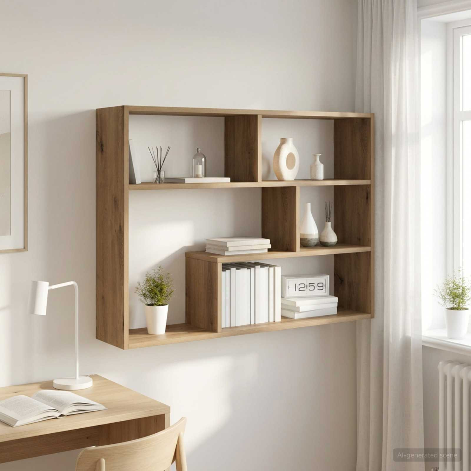 vidaXL Wandregal Wandhalterung Artisan-Eiche 95 x 20 x 69,5 cm