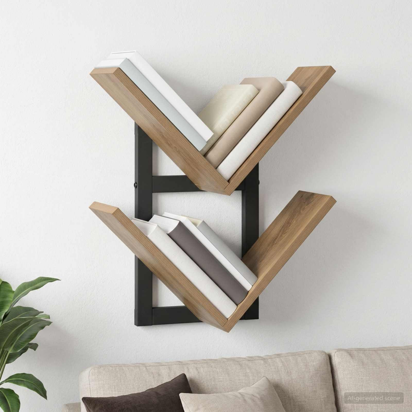 vidaXL Wandregal Artisan-Eiche 43 x 15 x 47 cm Holzwerkstoff