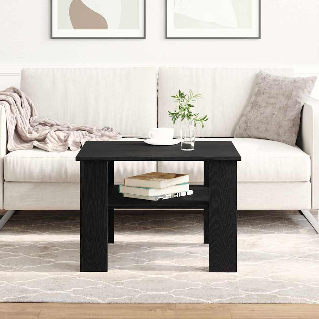 vidaXL Couchtisch Schwarz Eichen-Optik 60 x 60 x 42 cm Holzwerkstoff