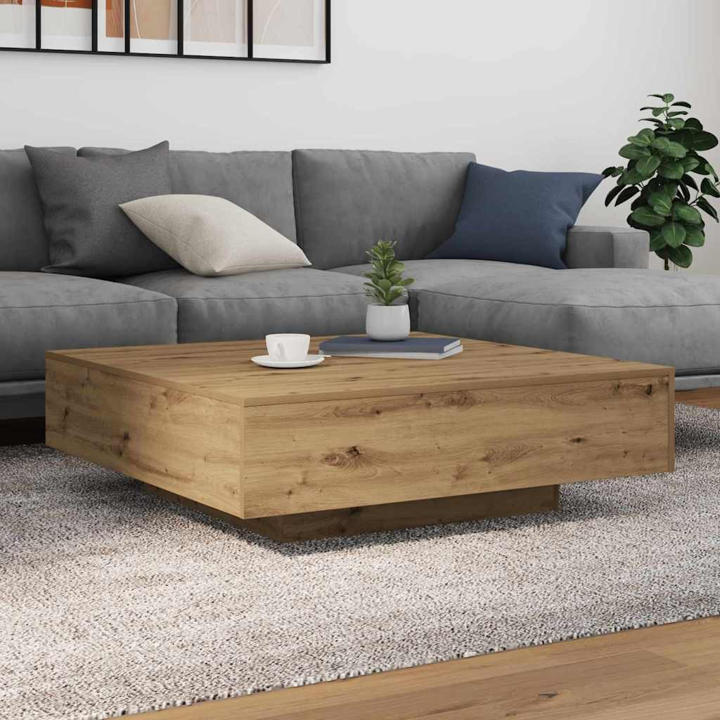 vidaXL Couchtisch Artisan-Eiche 100 x 100 x 31 cm Holzwerkstoff