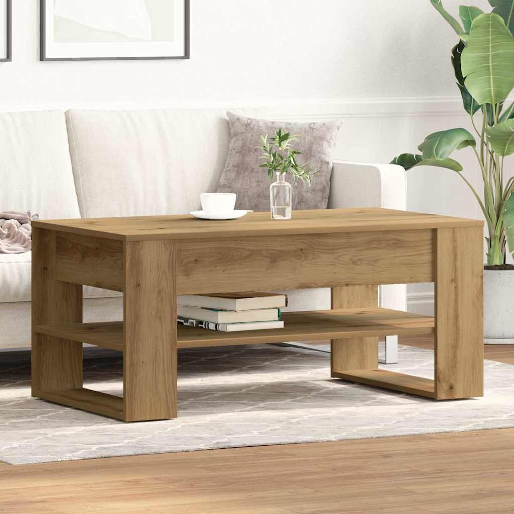 vidaXL Couchtisch Artisan-Eiche 102 x 55 x 45 cm Holzwerkstoff
