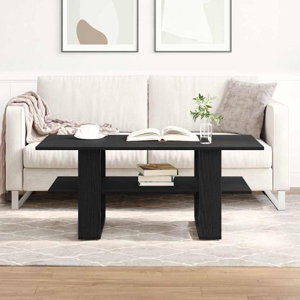 vidaXL Couchtisch Schwarz Eichen-Optik 102 x 55 x 42 cm Holzwerkstoff