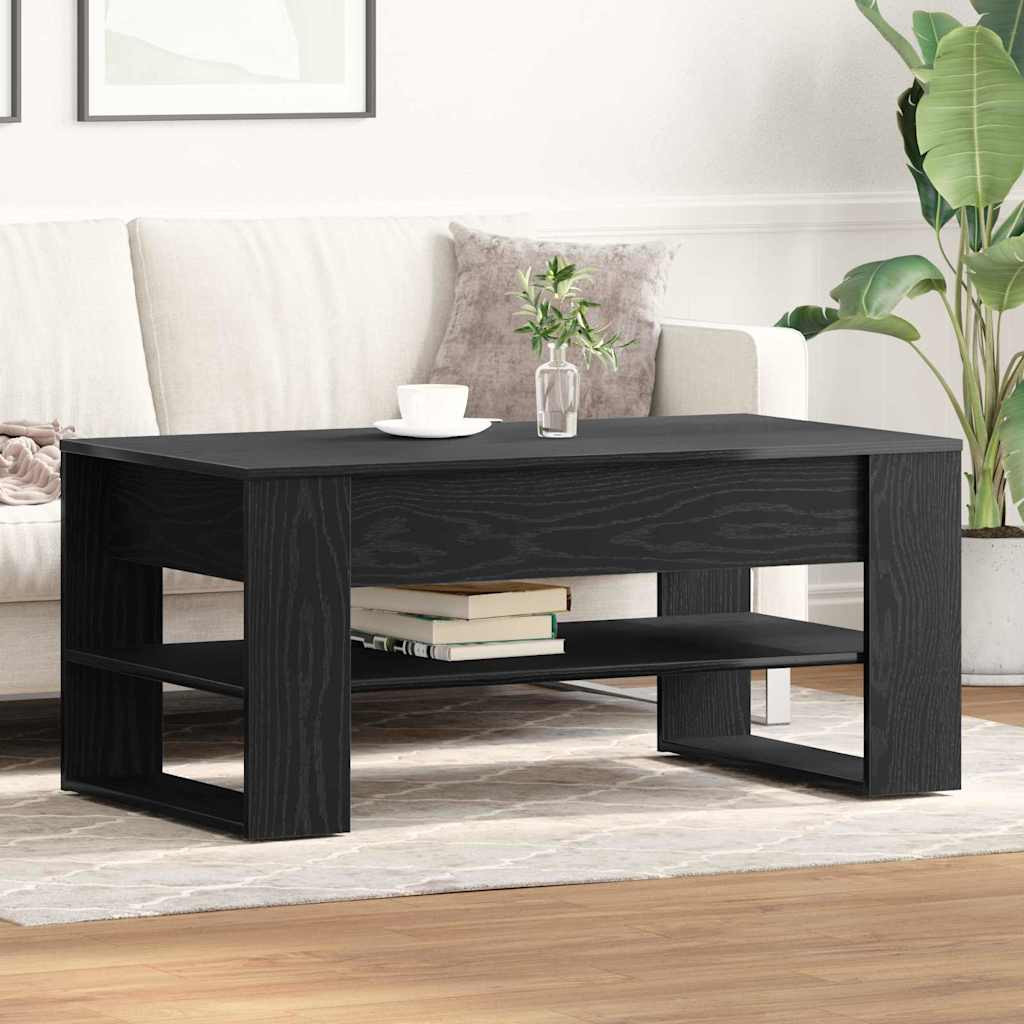 vidaXL Couchtisch Schwarz Eichen-Optik 102 x 55 x 45 cm Holzwerkstoff