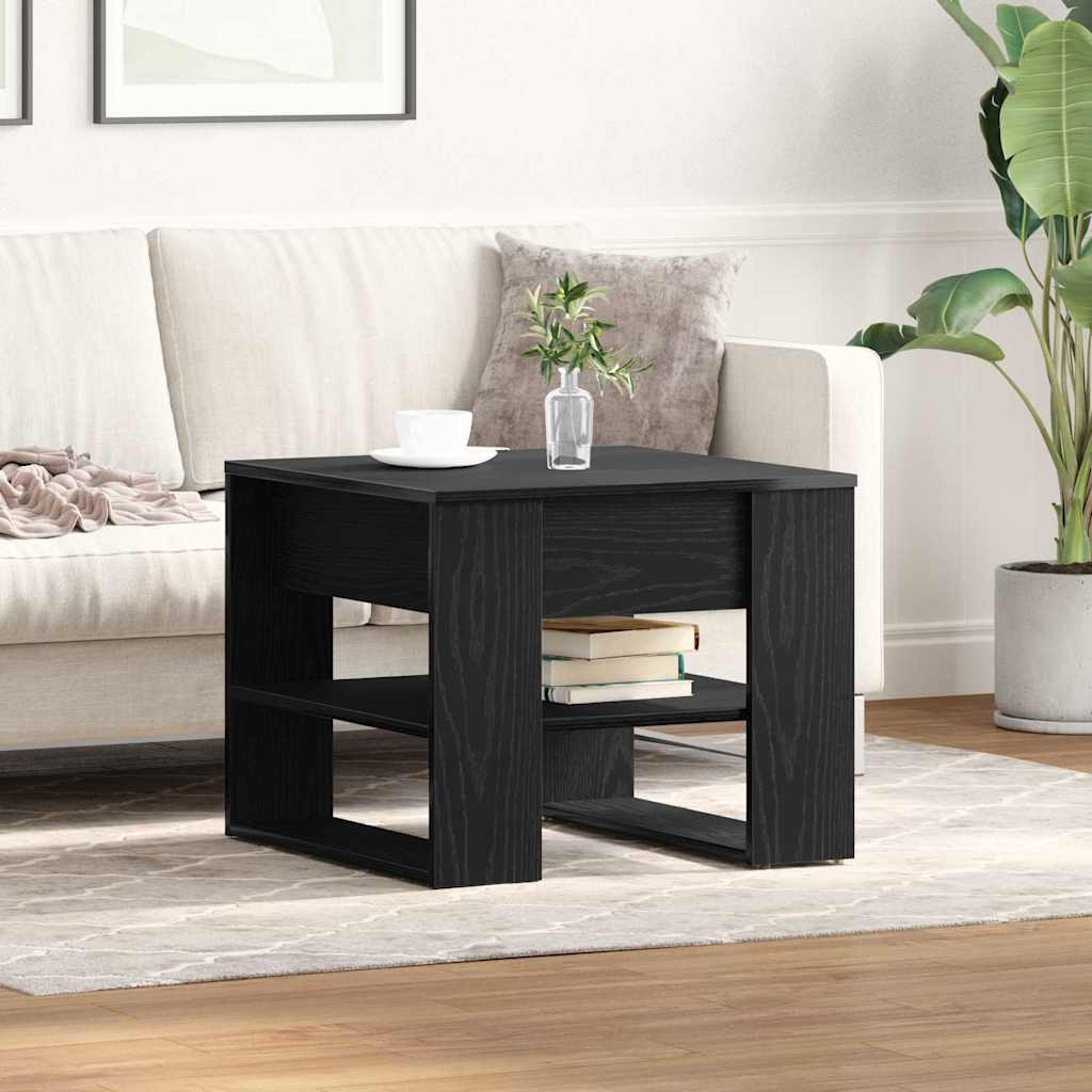 vidaXL Couchtisch Schwarz Eichen-Optik 55,5 x 55 x 45 cm Holzwerkstoff