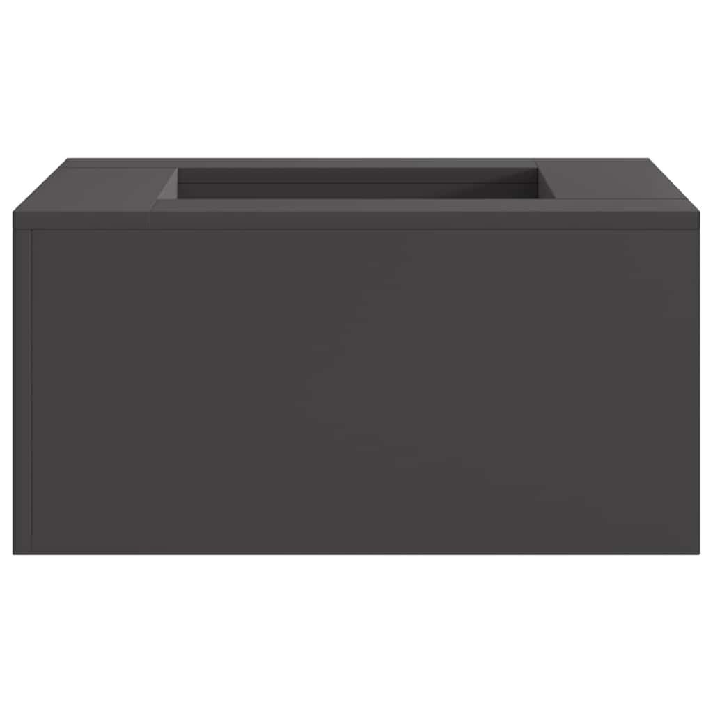 vidaXL Feuerstelle Schwarz 60 x 60 x 30 cm Wetterfeststahl