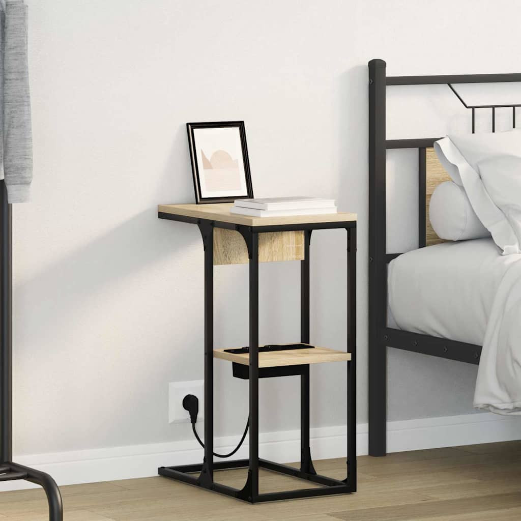 vidaXL Nachttisch Sonoma-Eiche 41,5 x 26 x 60,5 cm Holzwerkstoff