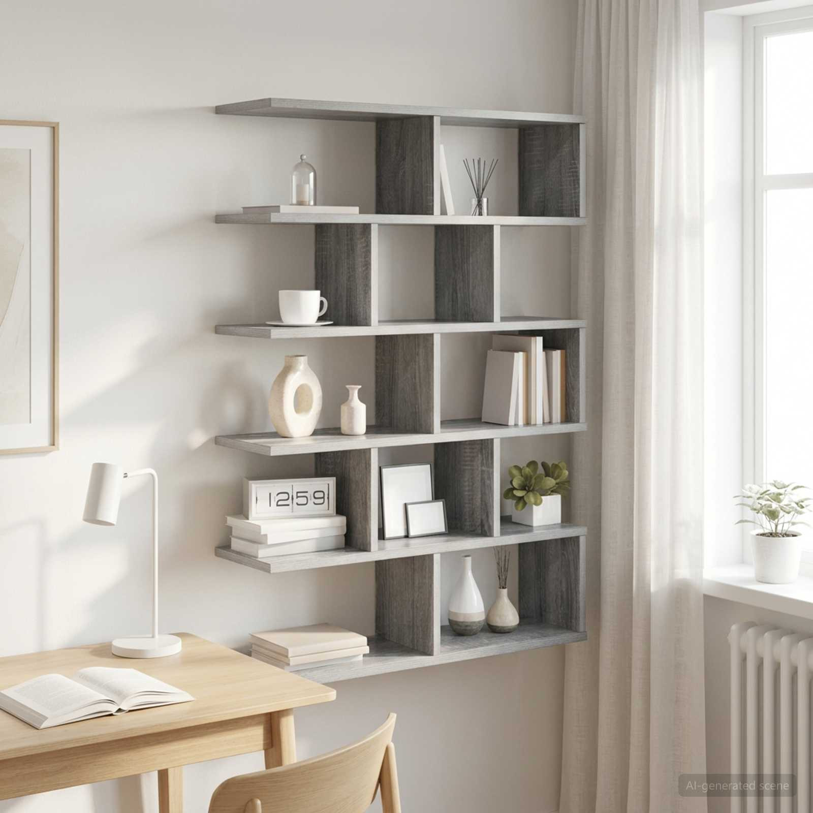 vidaXL Wandregal Sonoma-Grau 70 x 20 x 100 cm Holzwerkstoff