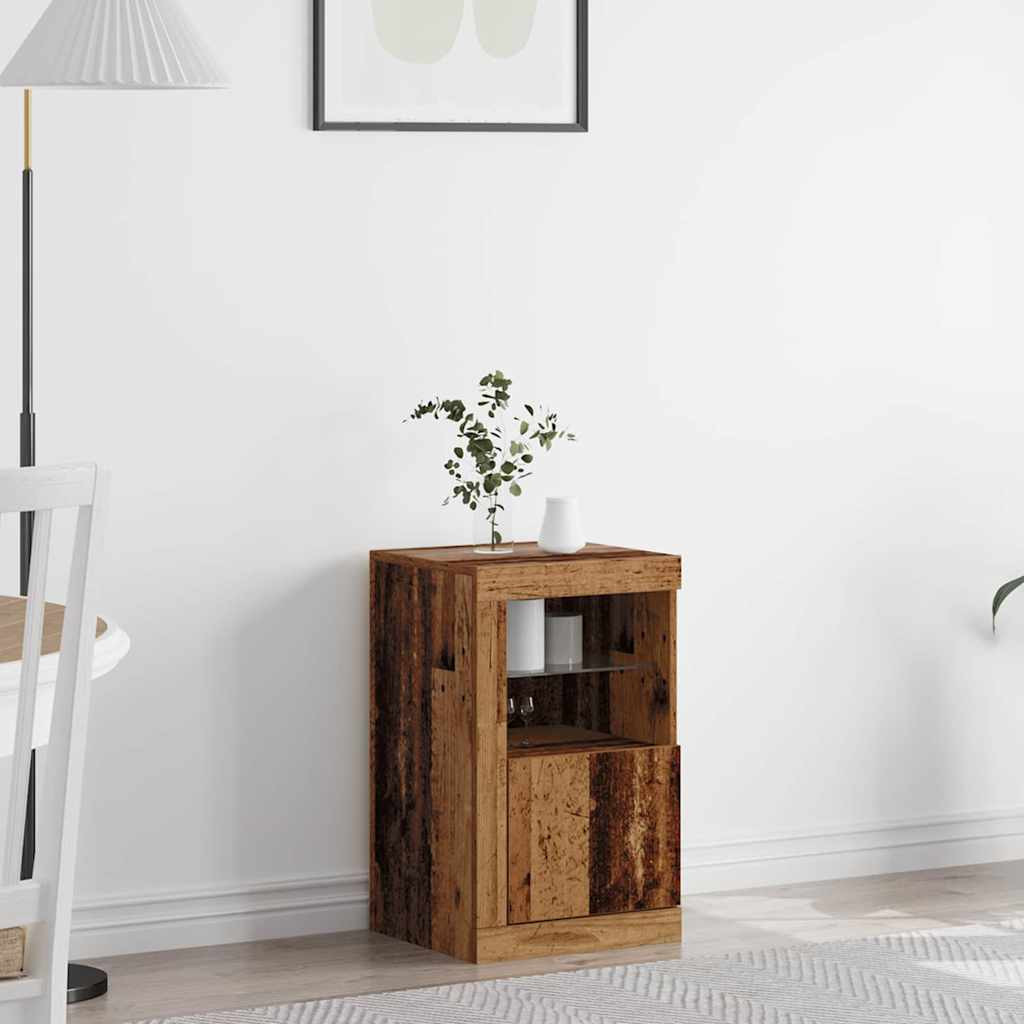 vidaXL LED-Sideboard Altholz 41 x 37 x 67 cm Holzwerkstoff