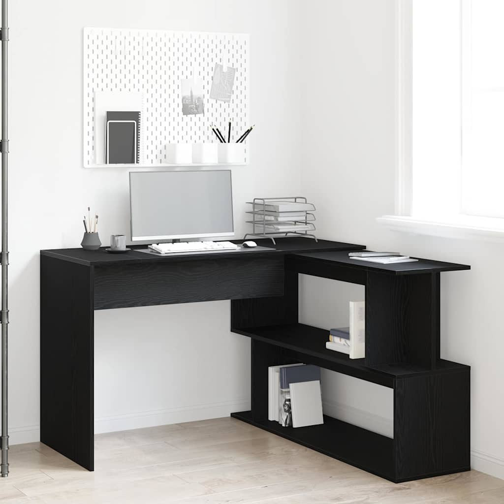 vidaXL Schreibtisch Schwarz Eichen-Optik 200 x 50 x 76 cm