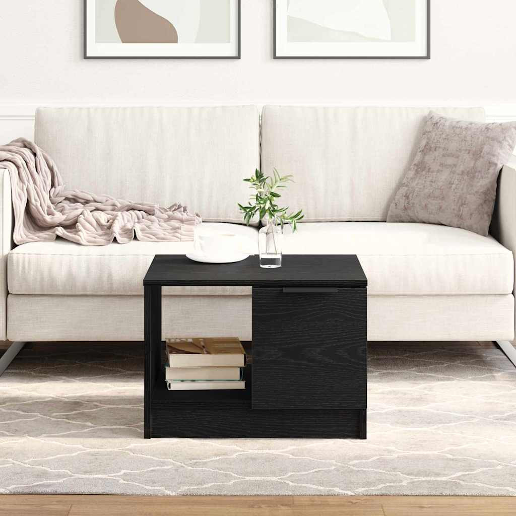 vidaXL Couchtisch Schwarze Eiche 50 x 50 x 36 cm Holzwerkstoff