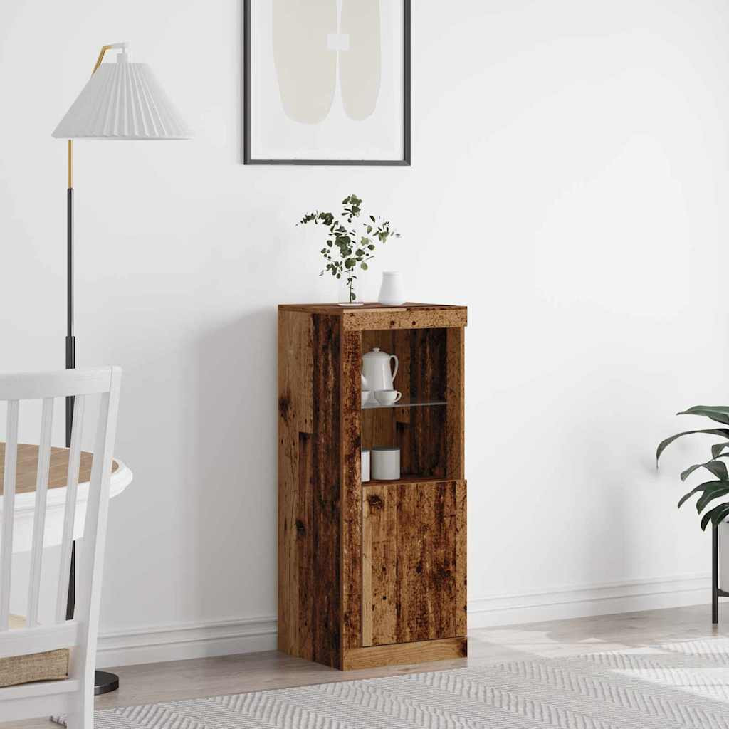 vidaXL LED-Sideboard Braun 41 x 37 x 100 cm Holzwerkstoff