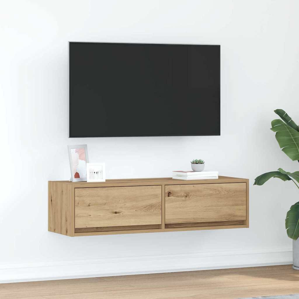 vidaXL TV-Schränk 100 x 31 x 25,5 cm Artisan-Eiche Holzwerkstoff