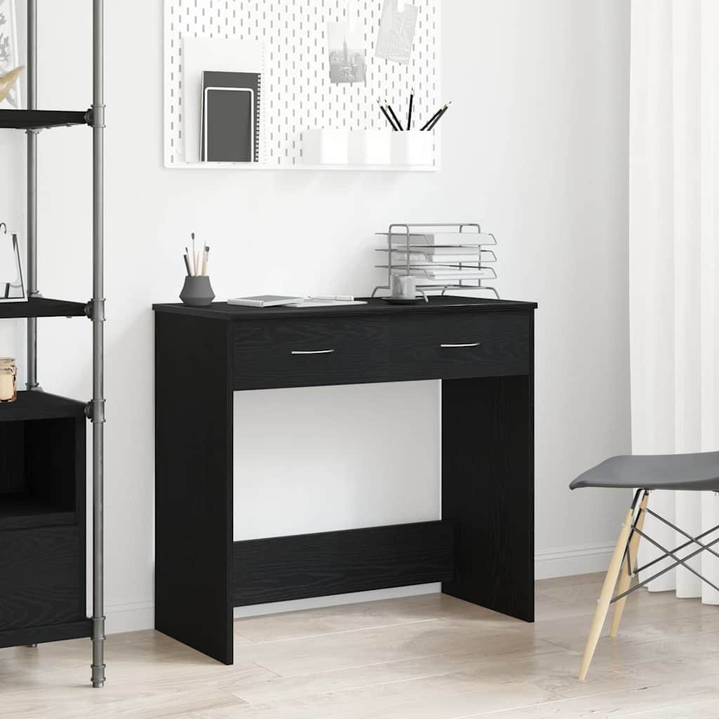 vidaXL Schreibtisch Schwarz Eichen-Optik 80 x 40 x 75 cm Holzwerkstoff