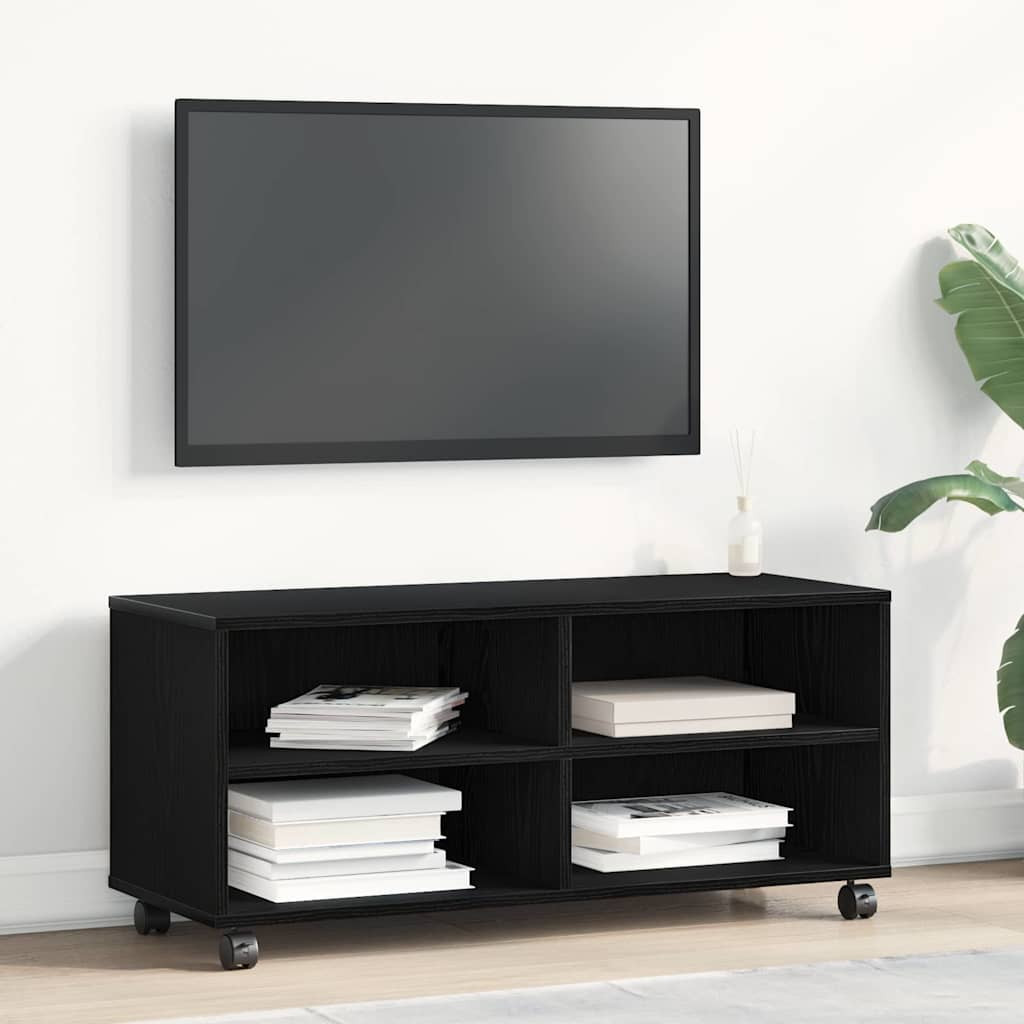 vidaXL TV-Schränk Schwarz 90 x 35 x 40,5 cm Holzwerkstoff