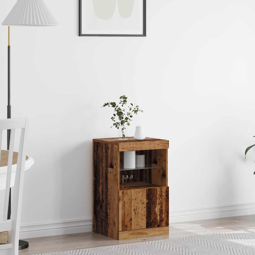 vidaXL LED-Sideboard Altholz 41 x 37 x 67 cm Holzwerkstoff