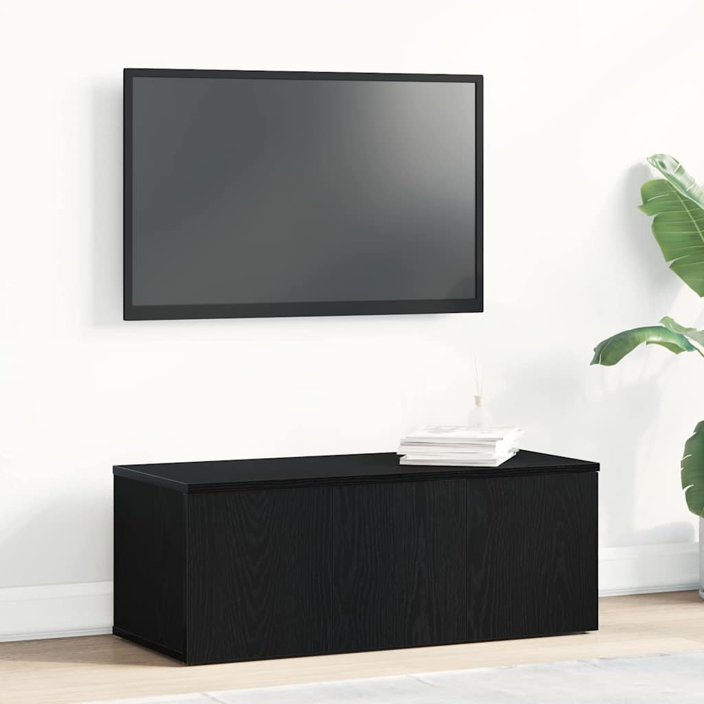 vidaXL TV-Schränk Schwarz Eichen-Optik 80x34x30 cm Holzwerkstoff