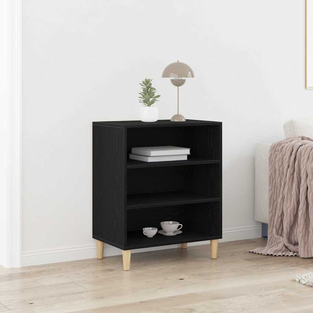 vidaXL Sideboard Schwarz Eichen-Optik 57 x 35 x 70 cm Holzwerkstoff