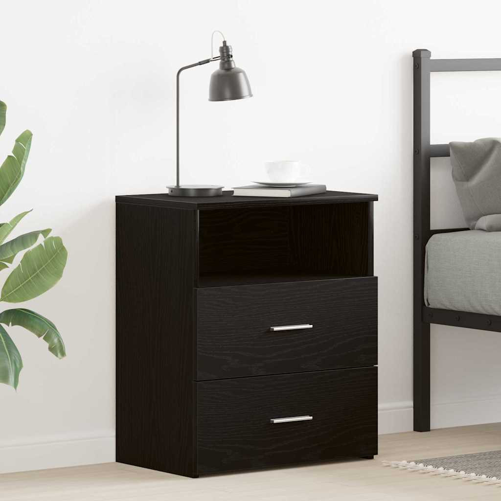vidaXL Nachttisch Schwarz Eichen-Optik 50 x 32 x 60 cm Holzwerkstoff