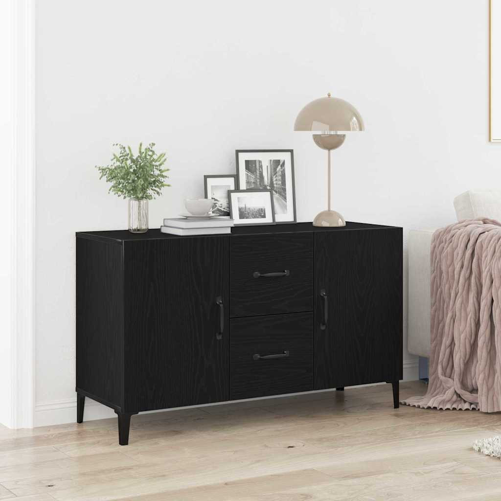 vidaXL Sideboard Schwarz Eichen-Optik 100 x 36 x 60 cm Holzwerkstoff