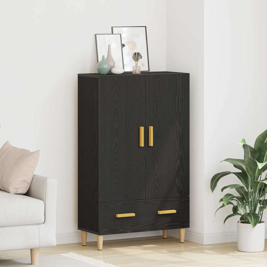 vidaXL Highboard Schwarz Eichen-Optik 70 x 31 x 115 cm Holzwerkstoff